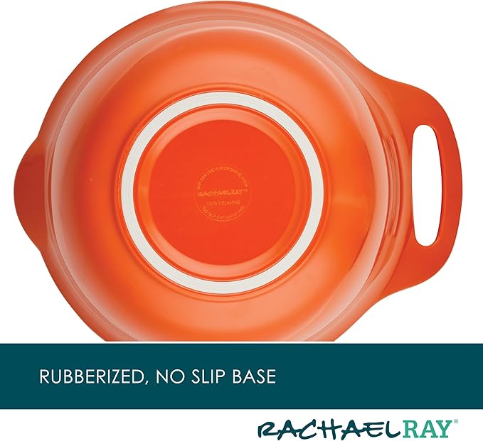 Rachael Ray Pantryware Mixing Bowl Measuring Cup and Utensil Set, 10 Piece, Orange - Image 4