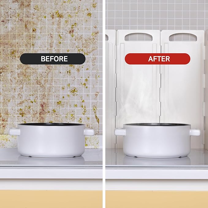OLG Stove Guard Splatter Shield - Premium Oil Splash Guards for Kitchen Frying - Heat-Resistant, Easy-Clean, Adjustable Panels for Ultimate Protection - Image 3
