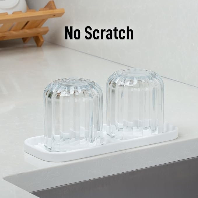 Zulay Kitchen (9x3.5) Silicone Sponge Holder for Kitchen Sink - Flexible Multipurpose Soap Tray - Sink Organizer for Kitchen, Bathroom, Makeup, Trinkets & More (White) - Image 7