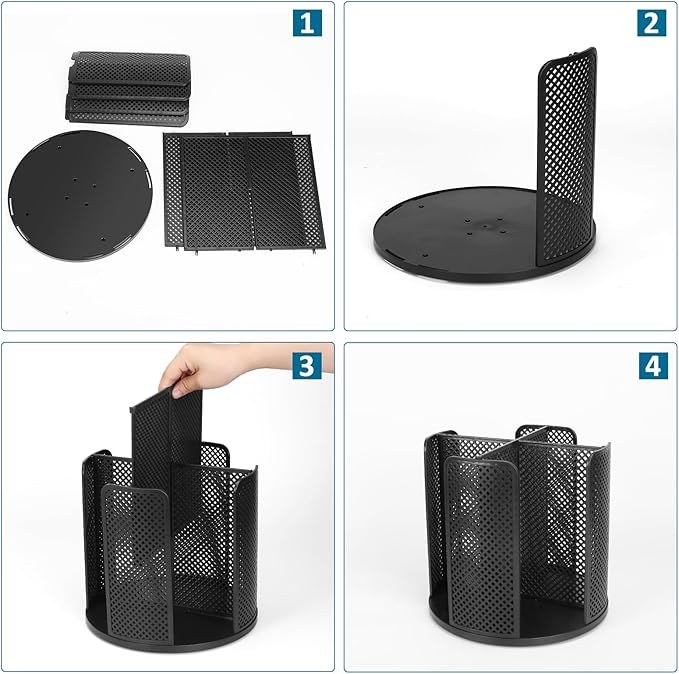 Cup and Lid Organizer Cup Dispenser Coffee Cup Organizer Paper Cup Holder Rotating for Bathroom, Restaurant, Break Room, Coffee Station, Bar, Buffet, Kitchen Cabinet, Countertop,4 Compartment - Image 7