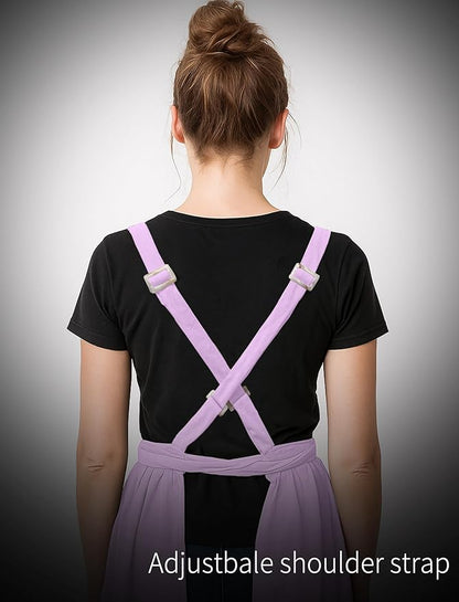 Pinknoke Vintage Pinafore Apron Dress for Women with Pockets Cute Floral Chef Aprons for Kitchen Cooking Baking Gardening - Image 8