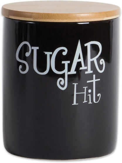 DII Kitchen Accessories Retro Collection, Ceramics, Canister Set, Black, 3 Piece - Image 3