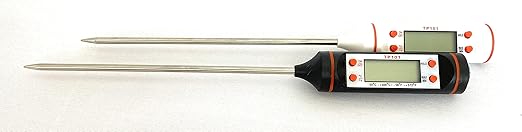 2-in-1 Digital Kitchen Thermometer - Waterproof for Meat, Soup, Tea; Switchable with Backlight for BBQ & Home Brewing