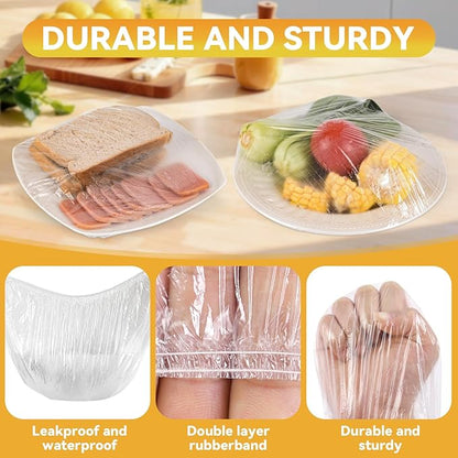 200pcs Bowl Covers Bread Proofing Reusable Large Shower Caps for Sourdough Bread Baking Rising Elastic Plastic Wrap for food Keep Food Fresh Outdoor Keeping Bags - Image 5
