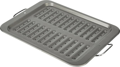 GoodCook Everyday Nonstick Steel Broiler Pan, 11.5" x 14.25", Gray