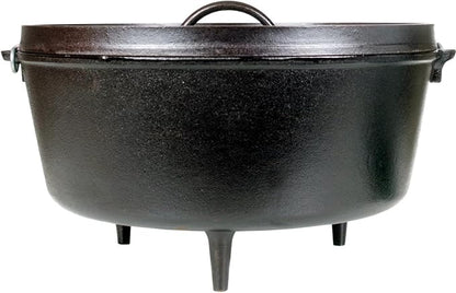 Lodge 10 Quart Pre-Seasoned Cast Iron Camp Dutch Oven with Lid - Dual Handles - Use in the Oven, on the Stove, on the Grill or over the Campfire - Black - Image 5