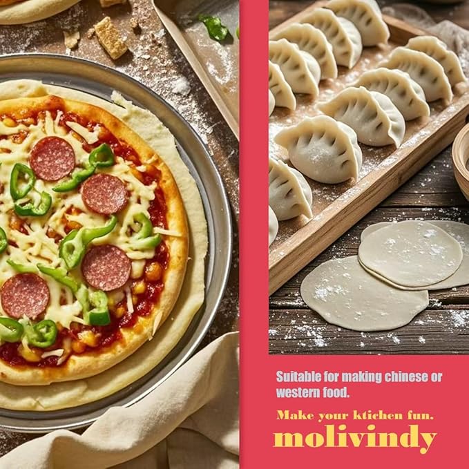 Small Rolling Pin, Wooden Dough Roller, Non-Stick Pizza Roller, Dough Baker Roller Set for Home Kitchen Baking Cooking. - Image 6