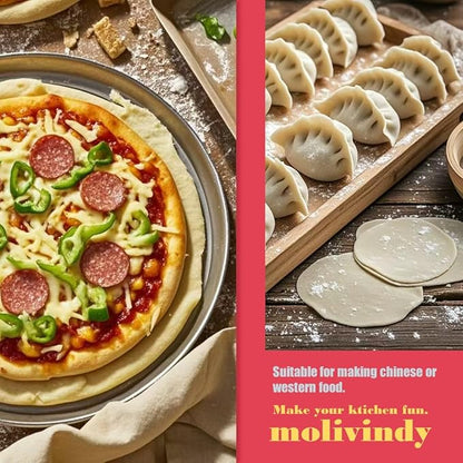 Small Rolling Pin, Wooden Dough Roller, Non-Stick Pizza Roller, Dough Baker Roller Set for Home Kitchen Baking Cooking. - Image 6