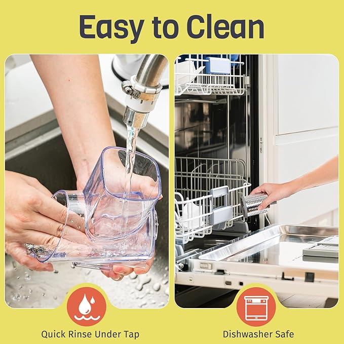 Rotary Cheese Grater Hand Crank, 3 Blades Slicer Shredder, Cheese Grater for Kitchen, Multi-Functional Kitchen Tool for Vegetables, Nuts, Chocolate, with Strong Suction Base, White - Image 8