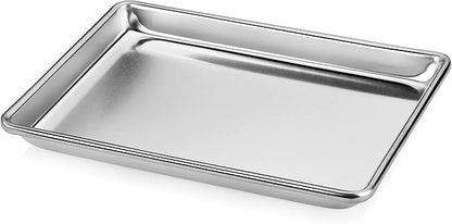 New Star Foodservice Commercial-Grade 18-Gauge Aluminum Sheet Pan/Bun Pan (9 x13 x1 inch (Quarter Size)) - Image 2