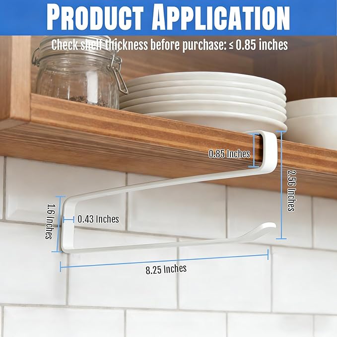 1 Pack Tumbler Lid Organizer, Versatile Cup & Water Bottle Lid Holder, Upgraded Kitchen Space Saver & Under Cabinet Storage, No Adhesive or Drilling Needed, Multi-Use Tumbler Lid Holder, White - Image 2