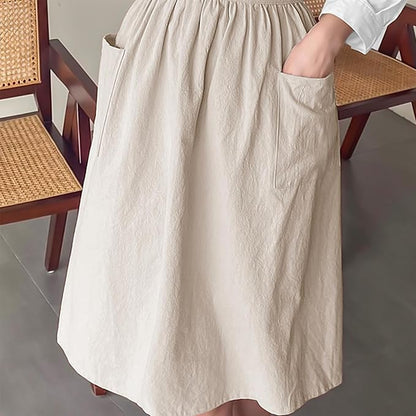Cotton Linen Half Apron for Women Vintage Waist Apron Ruffle Plain Bright Color for Cooking Painting Artwork