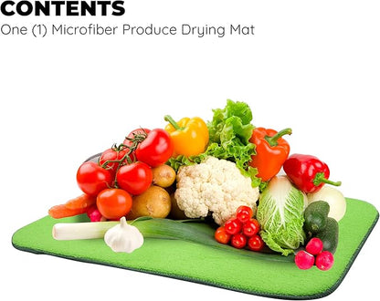 Jacent Microfiber Produce Drying Mat, 12 x 18 inch - 1 Pack