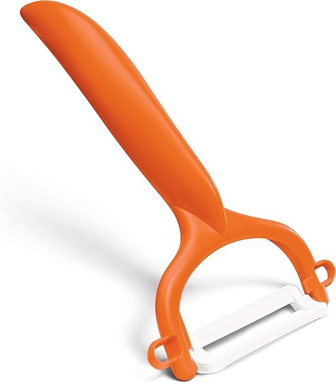 Kyocera Ceramic Horizontal Y Peeler, Orange by Kyocera