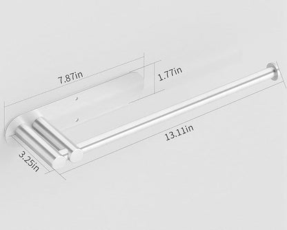 Paper Towel Holder Under Cabinet, 13Inch Self-Adhesive or Wall Paper Towel Holder for Kitchen, Bathroom, RV, Brushed Nickel - Image 7