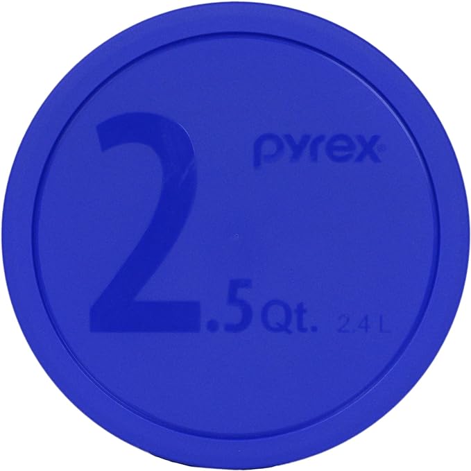 Pyrex (1) 325-PC Blue 2.5Qt, (1) 323-PC Red 1.5Qt (1) 322-PC Blue 1Qt Mixing Bowl Lids - Made in the USA