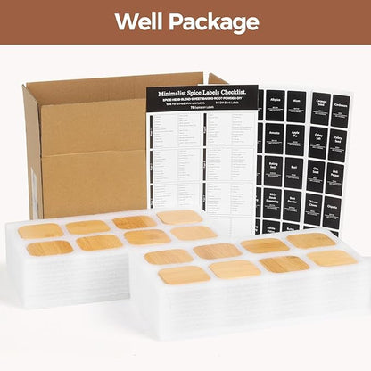 ComSaf Spice Jars with Labels 4 oz 6Pack, Small Spice Containers Starter Set, Glass Seasoning Jars with Lids, Square Seasoning Containers for Salt, Pepper, Chili Powder, Sugar, Ginger Ground, Cumin - Image 9