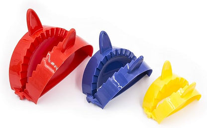 BTaT- Dough Press Set, 3 Pack, Dumpling, Empanada, Pastry and Turnover Press, Hand Pie Maker, Meat Pie Cutter
