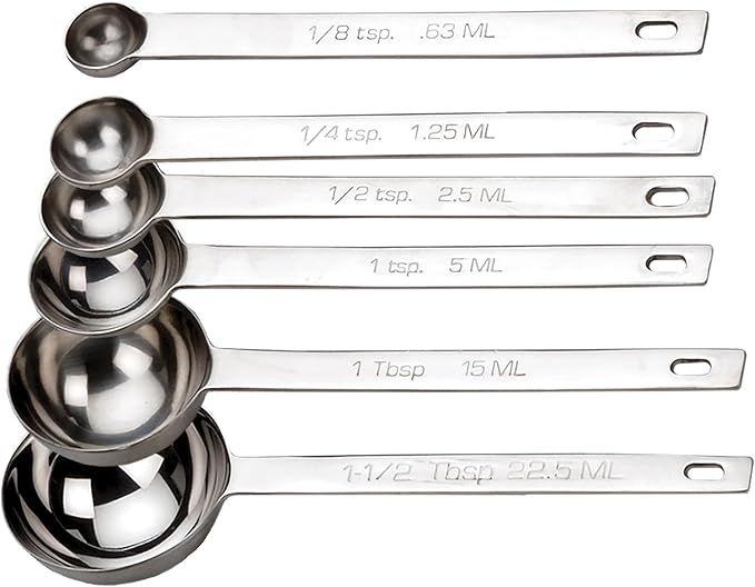 RSVP International Endurance Kitchen Collection Open Stock Measuring Spoon, Stainless Steel, Dishwasher Safe, 1.125-Teaspoon - Image 7
