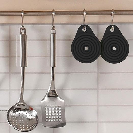 Funnels for Kitchen Use, Food Grade Silicone Collapsible Kitchen Funnel (Black) - Image 8