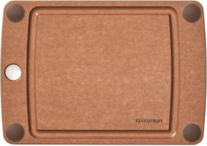 Epicurean All-In-One Cutting Board with Non-Slip Feet and Juice Groove - Non-toxic, Dishwasher Safe, Made in the USA, 10" x 7", Nutmeg by Epicurean
