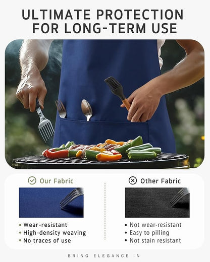 Syntus Chef Apron for Men Women Kitchen Cooking Apron with Pockets, Adjustable Bib Aprons Stain Resistant