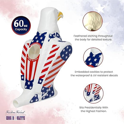 Freedom Funnel – Patriotic Eagle Beer Funnel with American Flag Design – 60oz Capacity and Smooth, Fast Pour – Made in USA – Durable, Washable Plastic – Patriotic Party Starter - Image 3