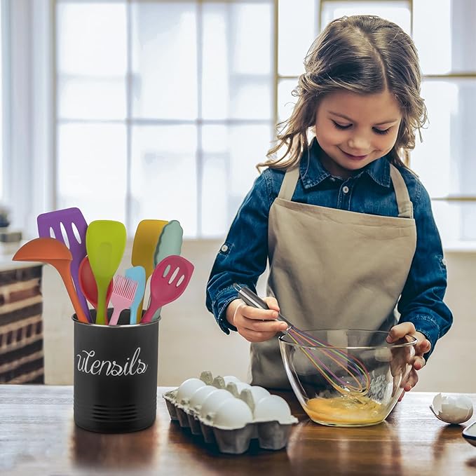 KAY RUK Kitchen Silicone Utensil Set,10Pcs Cooking Utensils Set,Food Grade Safety Silicone Utensils,480℉Heat Resistant Kitchen Tools,Seamless Easy to Clean, Non Stick Utensils(Multicolor) - Image 6