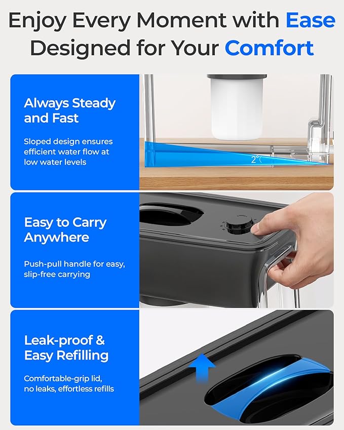 Waterdrop TDS Reduction Water Filter Pitcher, 6-Stage Advanced Filtration, Reduces TDS, Chlorine, PFOA/PFOS and More for Healthier, Lasts Up to 2 Months, 35-Cup, Long-Life Dispenser (with 1 Filter) - Image 9