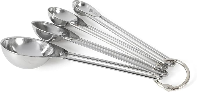 Martha Stewart Richburn 4-Piece Stainless Steel Measuring Spoons Set – Durable and Accurate Kitchen Measuring Tools for Baking and Cooking by MarthaStewart