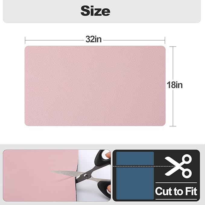 Ecotrim - Dish Drying Mat for Kitchen Counter | Coffee Bar Mat for Countertops | Heat Resistant Drainer Mat with Non-slip Rubber Backed | Hide Stain Kitchen Absorbent Draining Mat | Pink 18"x32" - Image 6