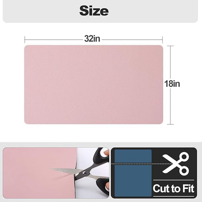 Ecotrim - Dish Drying Mat for Kitchen Counter | Coffee Bar Mat for Countertops | Heat Resistant Drainer Mat with Non-slip Rubber Backed | Hide Stain Kitchen Absorbent Draining Mat | Pink 18"x32" - Image 6