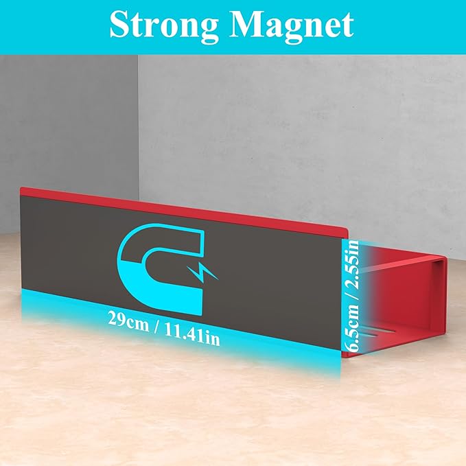 HuggieGems 2 Pack Magnetic Spice Storage Rack Organizer for Refrigerator and Oven, Red Fridge Organizers and Storage - Image 3
