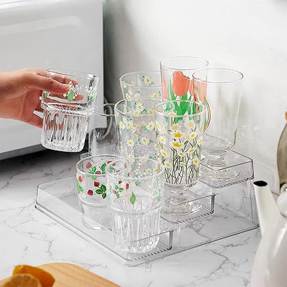 Acrylic Spice Rack, No Assembly Clear 3 Tier Condiment Bottle Shelf Vanity Organizer for Cabinet Kitchen Bathroom (1pcs)