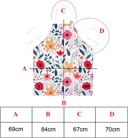 6 Pcs Kitchen Stuff Accessories,Kitchen Oven Mitts and Pot Holders Sets with Microfiber Kitchen Towel and Cooking Kitchen Aprons for Women,Gifts for Women
