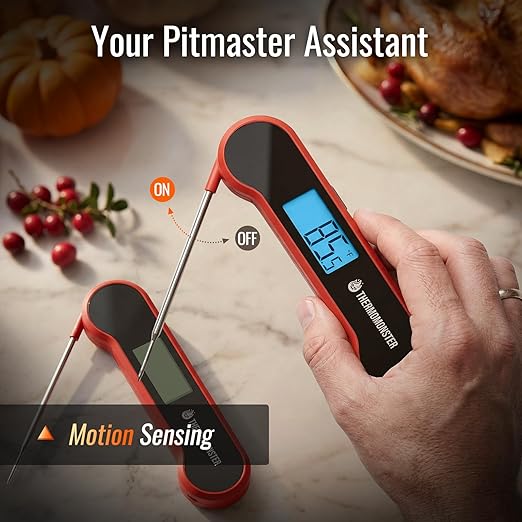 0.5 Sec Instant Read Meat Thermometer Digital with ±0.5℉ Precision, Food Thermometer for Cooking Kitchen Gadgets, Oven Grill Candy BBQ Essentials Accessories, Gifts for Him Dad Men Birthday, Red - Image 5