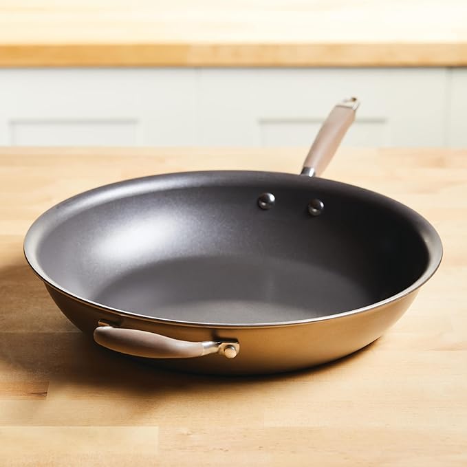 Anolon Advanced Home Hard Anodized Nonstick Frying Pan, 14.5 Inch – Large Skillet with Helper Handle, 14 Inch Nonstick Frying Pan, Durable Cookware - Bronze - Image 9