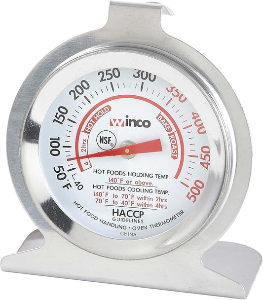 Winco 2-Inch Dial Oven Thermometer with Hook and Panel Base (TMT-OV2)