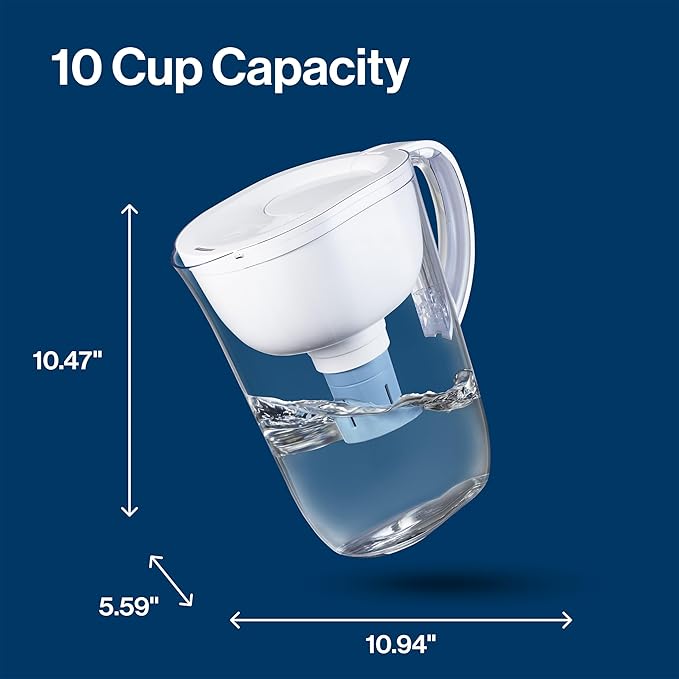 Brita Water Pitcher, Everyday Elite Filter, Removes 99% of Lead, Includes 1 Filter, 10-Cup Capacity, White - Image 9