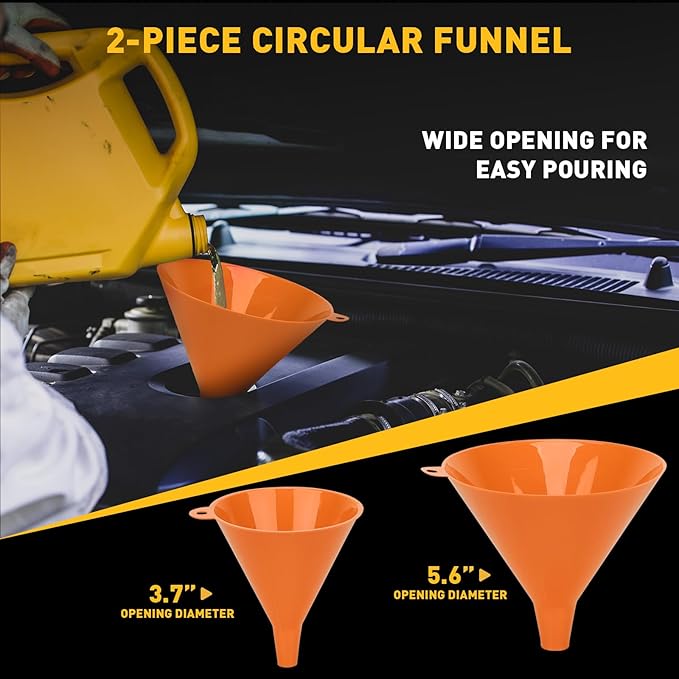 20-Piece No-Spill Coolant Funnel Kit, Cooling System Funnels Kits, Spill Proof Funnel Bleeder, Radiator Funnels Kit with Adapters, Extensions, Flexible Hose, Circular-Funnel, Towel for Automotive Use - Image 7