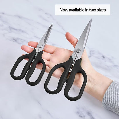 Misen Heavy Duty Kitchen Shears - Stainless Steel, Versatile and Easy Clean Scissors for Meat, Herbs and Veggies - Ambidextrous Comfort Handle - Professional Grade - Black - Image 7