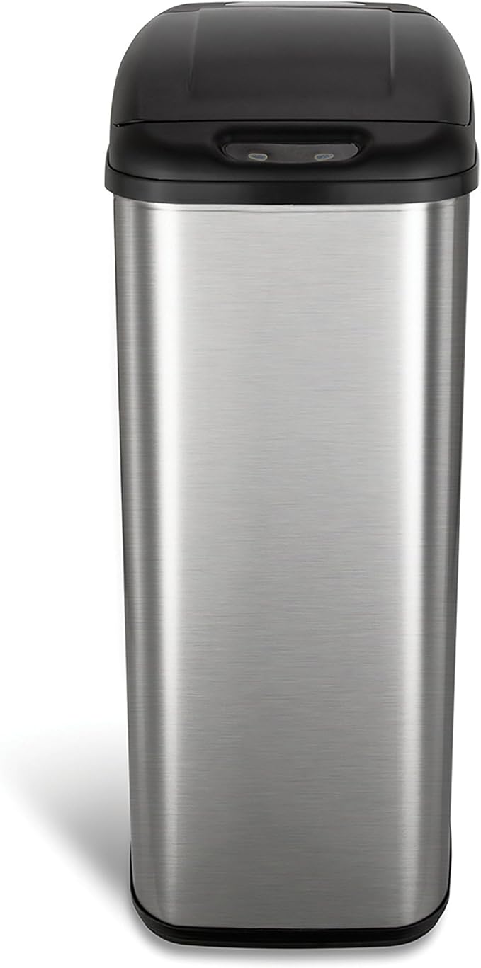 NINESTARS DZT-50-6 The Original Automatic Motion Sensor Trash Can, 13.2 Gal. / 50 L., Stainless Steel