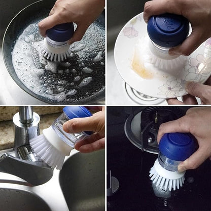 CELOX Soap Dispensing Brush for Cleaning Pots, Pans and Sinks Scrub Brush Kitchen