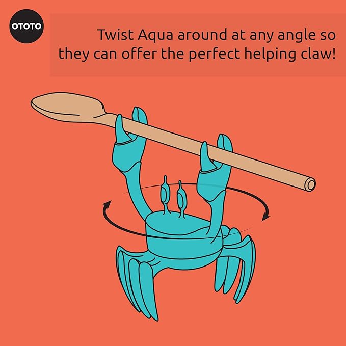 OTOTO Aqua the Crab Silicone Utensil Rest - Silicone Spoon Rest for Stove Top - BPA-Free, Heat-Resistant Kitchen and Grill Utensil Holder - Non-Slip Spoon Holder Stove Organizer and Steam Releaser - Image 7