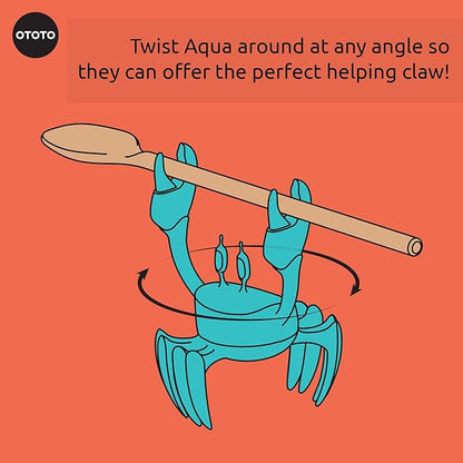 OTOTO Aqua the Crab Silicone Utensil Rest - Silicone Spoon Rest for Stove Top - BPA-Free, Heat-Resistant Kitchen and Grill Utensil Holder - Non-Slip Spoon Holder Stove Organizer and Steam Releaser - Image 7