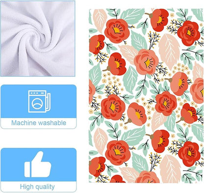 3 Pcs Kitchen Stuff, Kitchen Oven Mitts and Pot Holders Sets with Microfiber Wild Floral Kitchen Towels, Kitchen Accessories,Gifts for Women