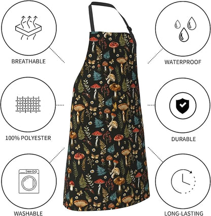 Funny Apron Polyester Grooming Aprons with Pocket for Cooking Kitchen Grilling Adults