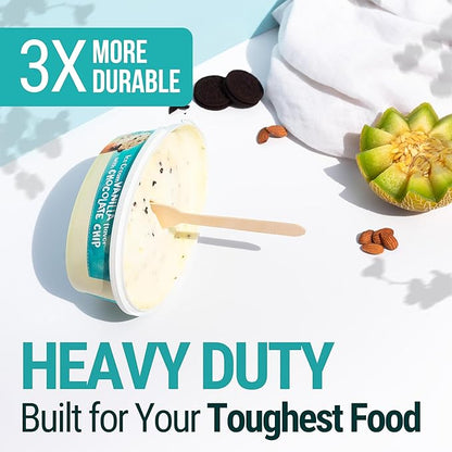 Disposable Wooden Spoons For Eating - 300pcs - Heavy Duty & Plastic Free - Our Guilt-Free FSC Certified Wood Protects Forests - A Great Alternative to Bamboo Spoons Disposable. - Image 2