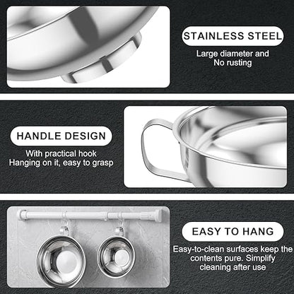 12 Piece Stainless Steel Canning Funnel Set with Strainers, Wide Mouth Mason Jar Funnels Bulk Pack, Metal Funnels for Filling Bottles, Canning Supplies for Preserving