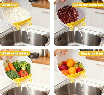 Rice Strainer,Vegetable Washer,Rice Washer,Clear Scale and Self-contained Filter